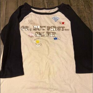 Girls justice 3/4 sleeve top